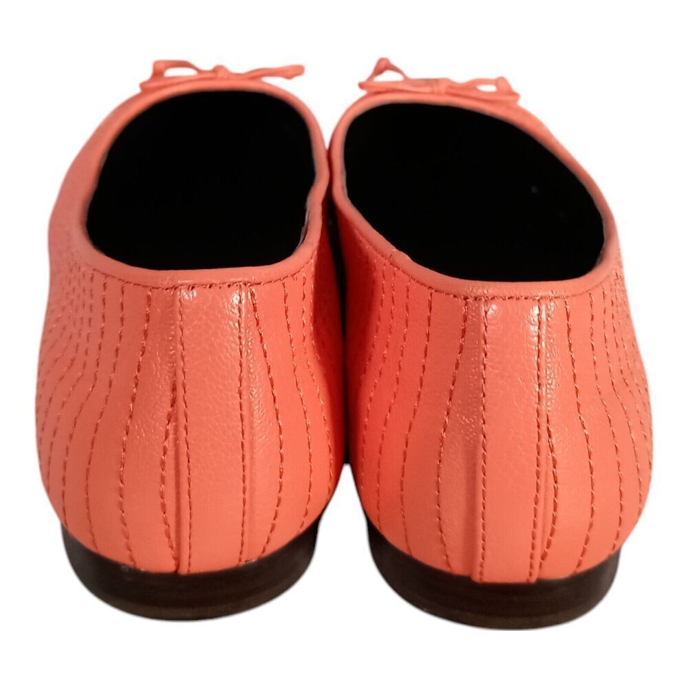 Tory Burch Coral Quilted Patent Leather Ballet Flats - Picture 9 of 11